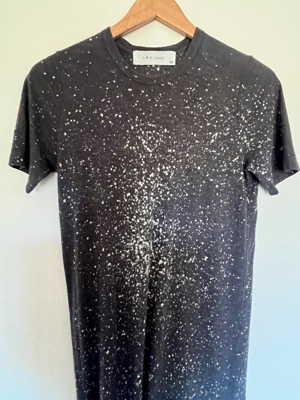 IRO "Lina" splatter short sleeve maxi Tee Shirt Dress Gray Size XS - Picture 2 of 6